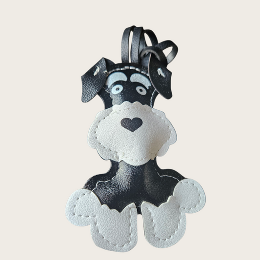 Tassenhanger hond zwart wit