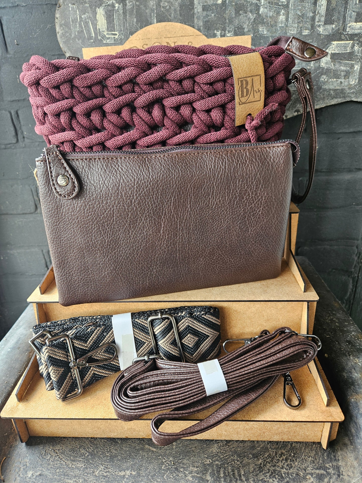 Combi New York Brown/Burgundy