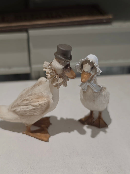 Miniatuur Gans met hoge hoed Poppenhuis Accessoire/Diorama