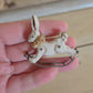 Miniatuur Hobbel Konijn – Handgemaakt in Brocante Stijl