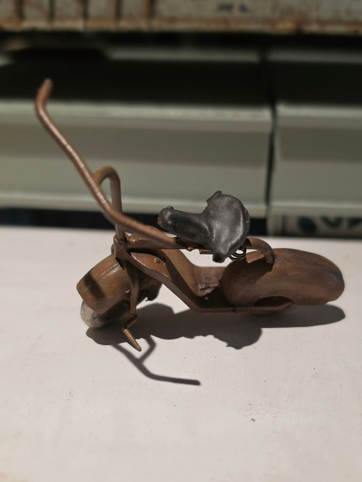Miniatuur Antiek Verroest Fietsje