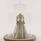 Victoriaanse Jurk op Paspop – Grote Stolpminiatuur – Brocante Display – ca. 19,5 cm