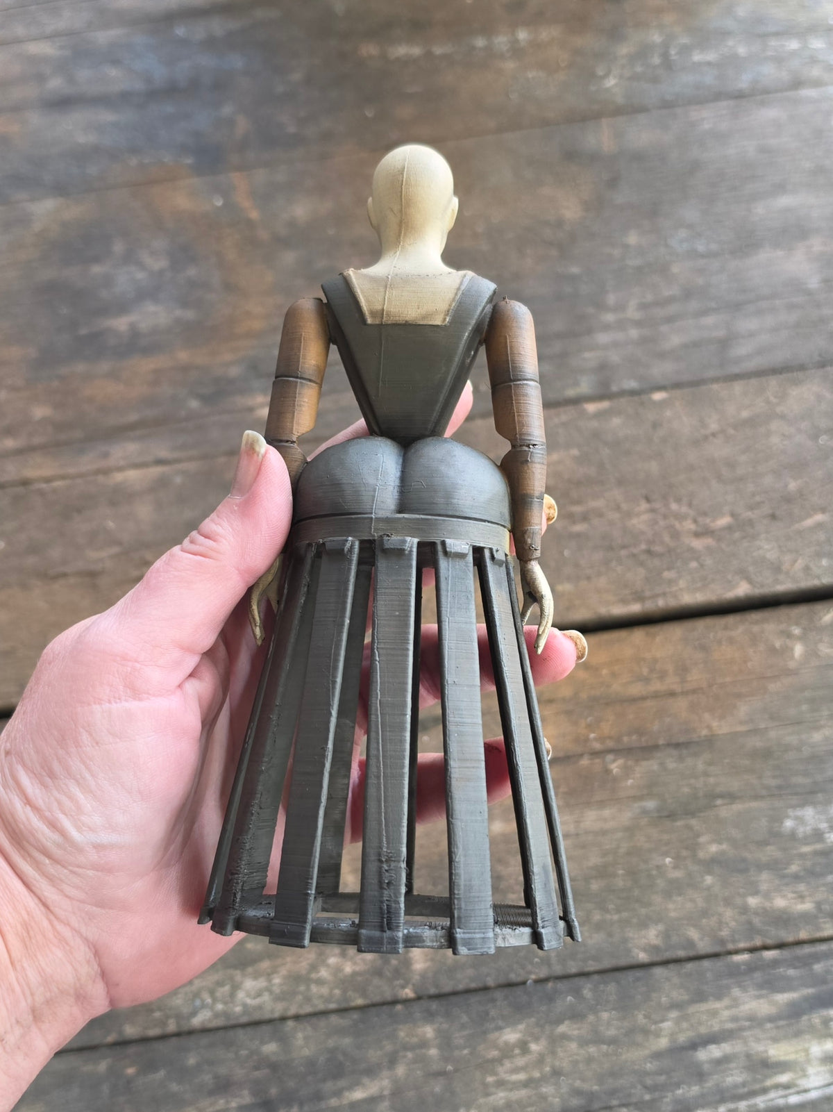 Vintage Staakmadonna – Grote Stolpminiatuur – Antieke Stijl – ca. 19 cm