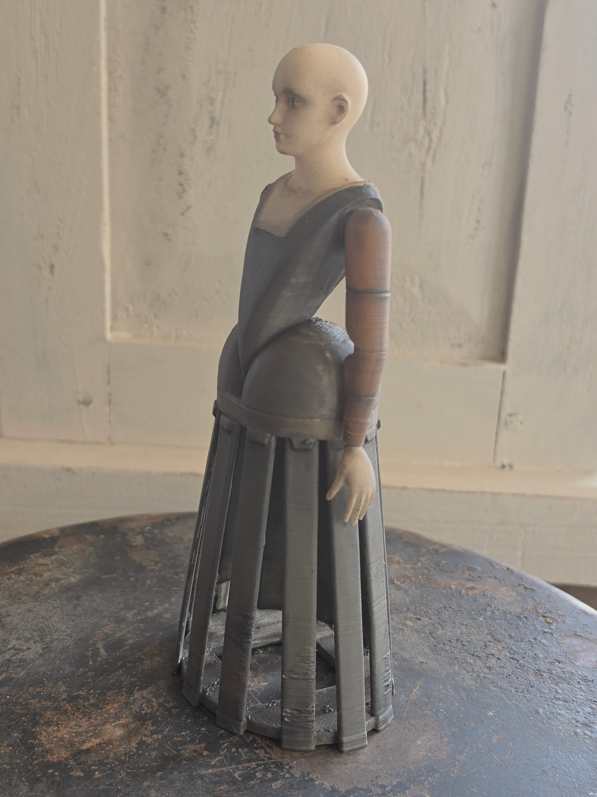 Vintage Staakmadonna – Grote Stolpminiatuur – Antieke Stijl – ca. 19 cm