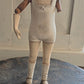 Vintage Paspop – Grote Stolpminiatuur – Antique Doll Display – ca. 19 cm