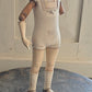 Vintage Paspop – Grote Stolpminiatuur – Antique Doll Display – ca. 19 cm