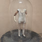 Vintage Paspop – Grote Stolpminiatuur – Antique Doll Display – ca. 19 cm