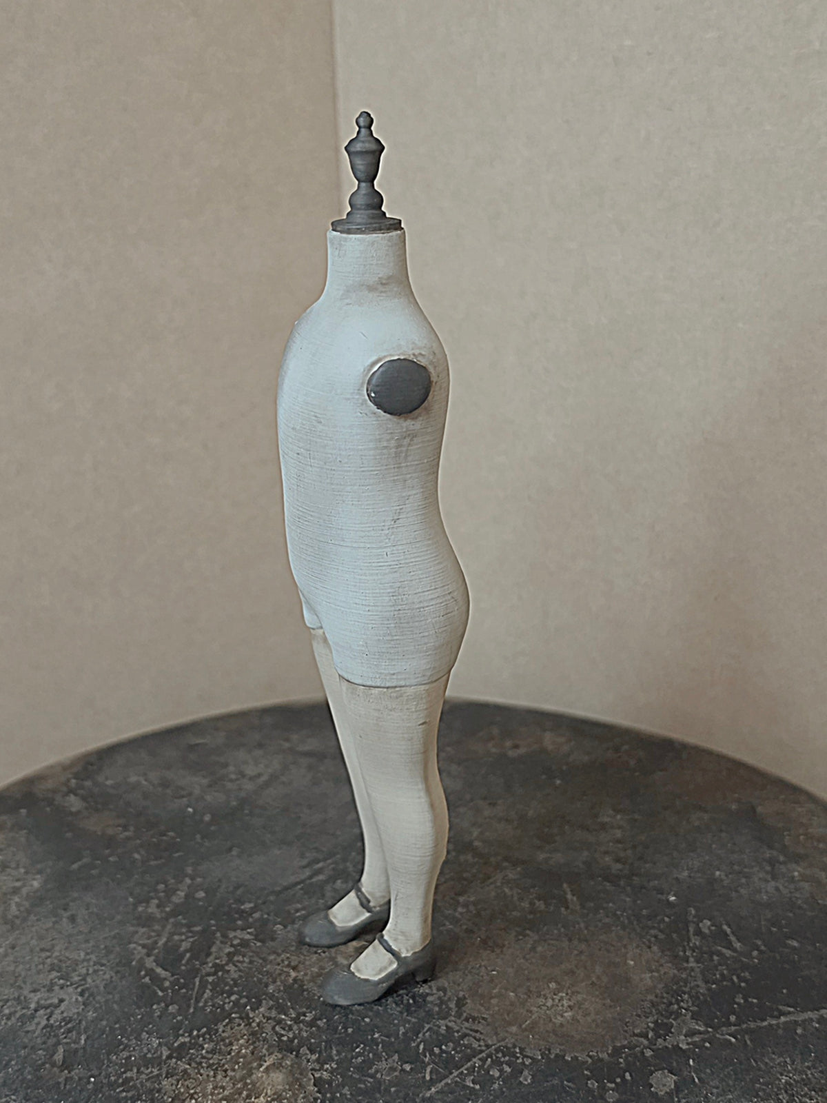 Antique Style Napoleon Doll – Large Cloche Miniature – Vintage Mannequin – Brocante Collectible – 19 cm