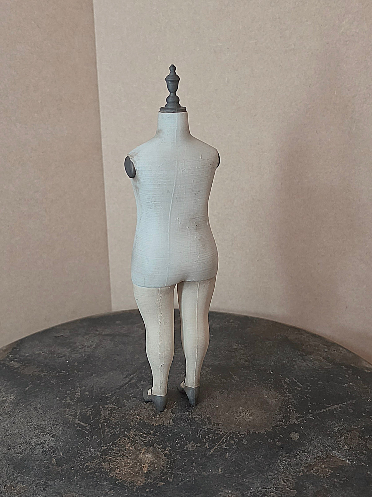 Antique Style Napoleon Doll – Large Cloche Miniature – Vintage Mannequin – Brocante Collectible – 19 cm