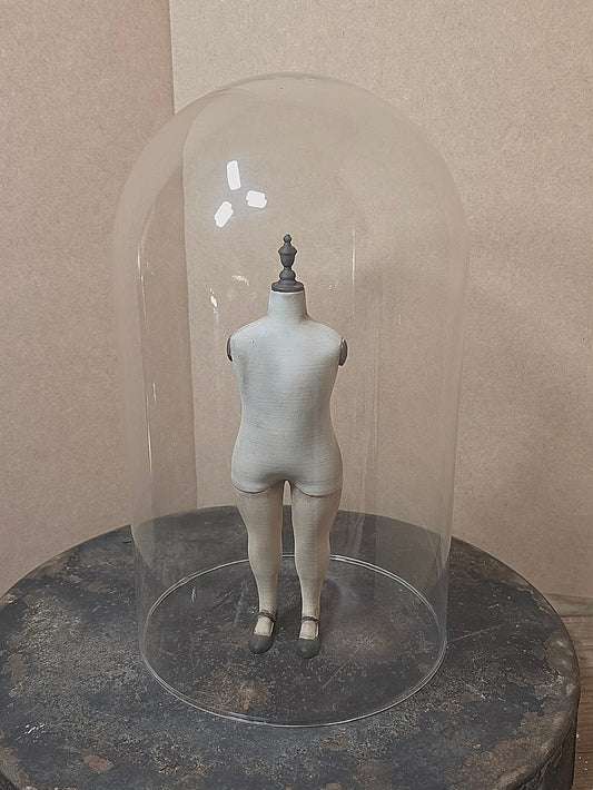 Antique Style Napoleon Doll – Large Cloche Miniature – Vintage Mannequin – Brocante Collectible – 19 cm
