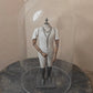 Napoleon Popje met Rozenkrans – Grote Stolpminiatuur – Antieke Stijl – ca. 19 cm