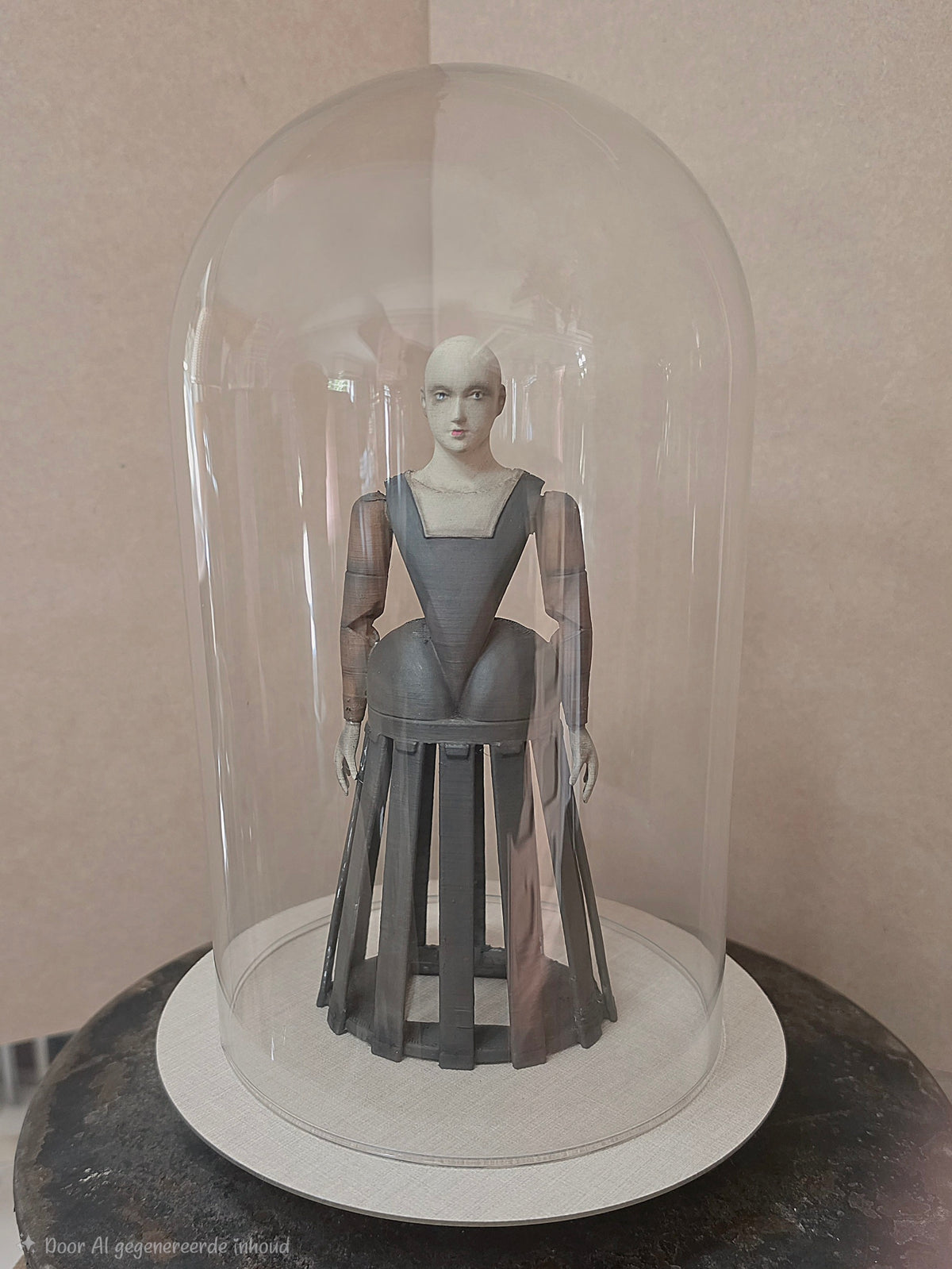 Vintage Staakmadonna – Grote Stolpminiatuur – Antieke Stijl – ca. 19 cm