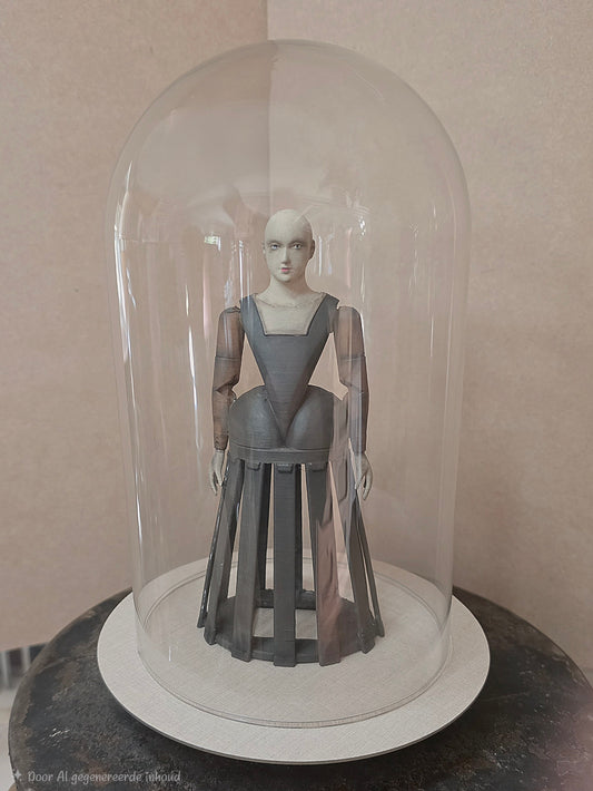 Vintage Staakmadonna – Grote Stolpminiatuur – Antieke Stijl – ca. 19 cm