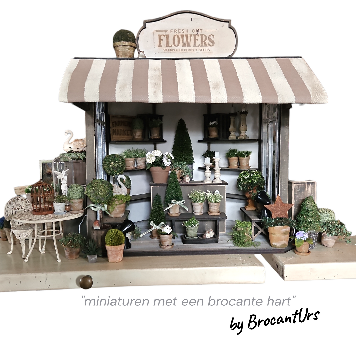 Miniatuur Bloemenkiosk Bouwpakket 1:12 – DIY Modelkit