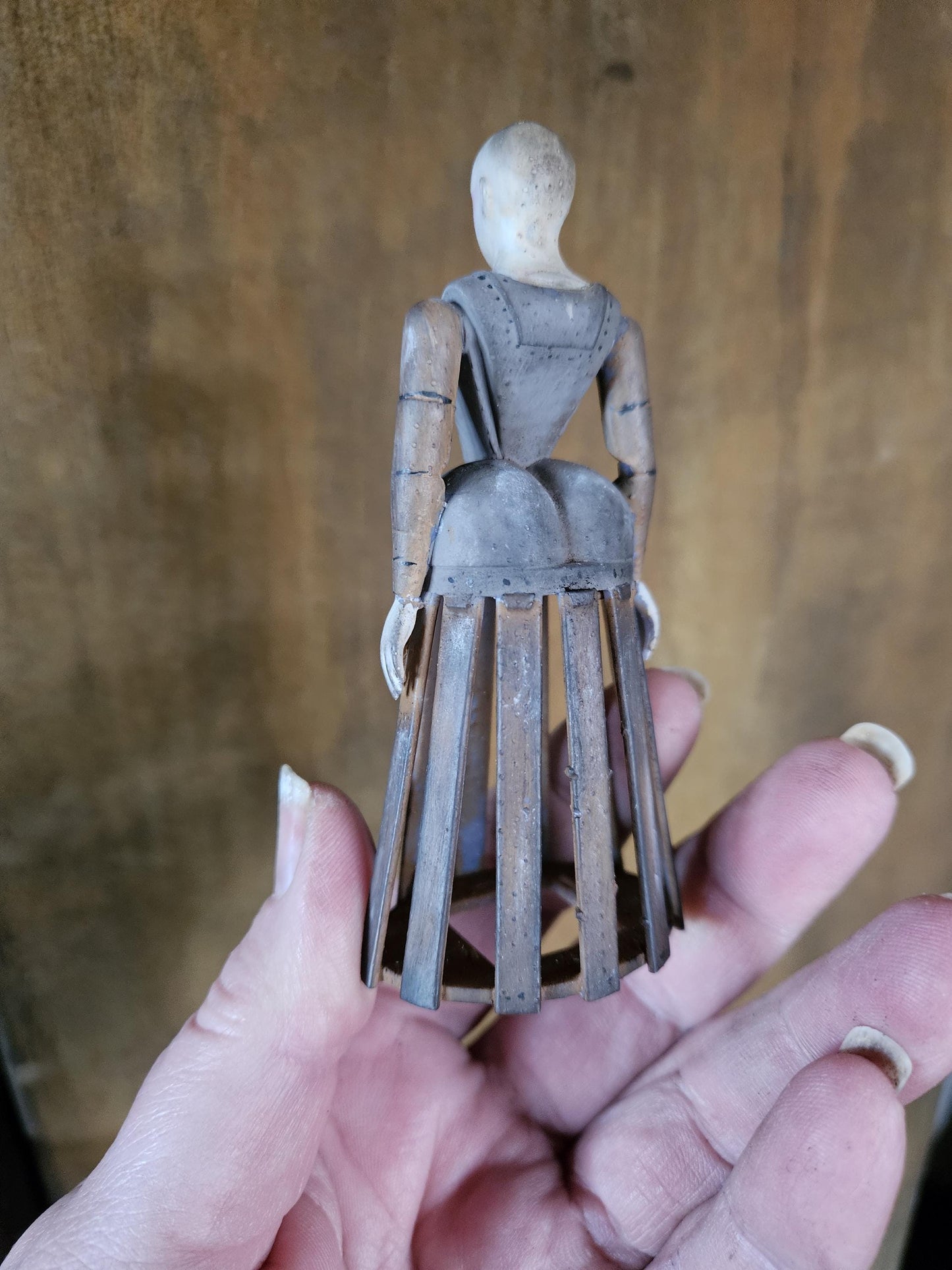 Handbeschilderde Miniatuur staakmadonna  Schaal 1:12  Unieke  Decoratie, poppenhuis, diorama