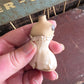 Handbeschilderde Miniatuur Corsetbuste met Offwhite Corset  Schaal 1:12  Unieke Franse Atelier Decoratie, poppenhuis, diorama