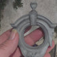 Miniatuur Brocante Ossenoog (Œil de Bœuf) Spiegel 1:12 | Handgemaakt & Handbeschilderd | Resin Franse Wandspiegel | Chateau Poppenhuis Decoratie