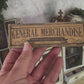 Miniatuur Vintage Reclamebord "General Store" Brocante Stijl 1:12