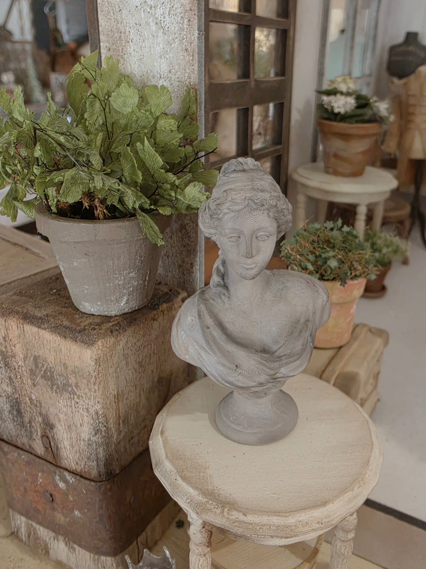 Miniatuur Brocante Borstbeeld 1:12 | Handgemaakt & Handbeschilderd | Resin Klassiek Beeld | Franse & Victoriaanse Poppenhuis Decoratie