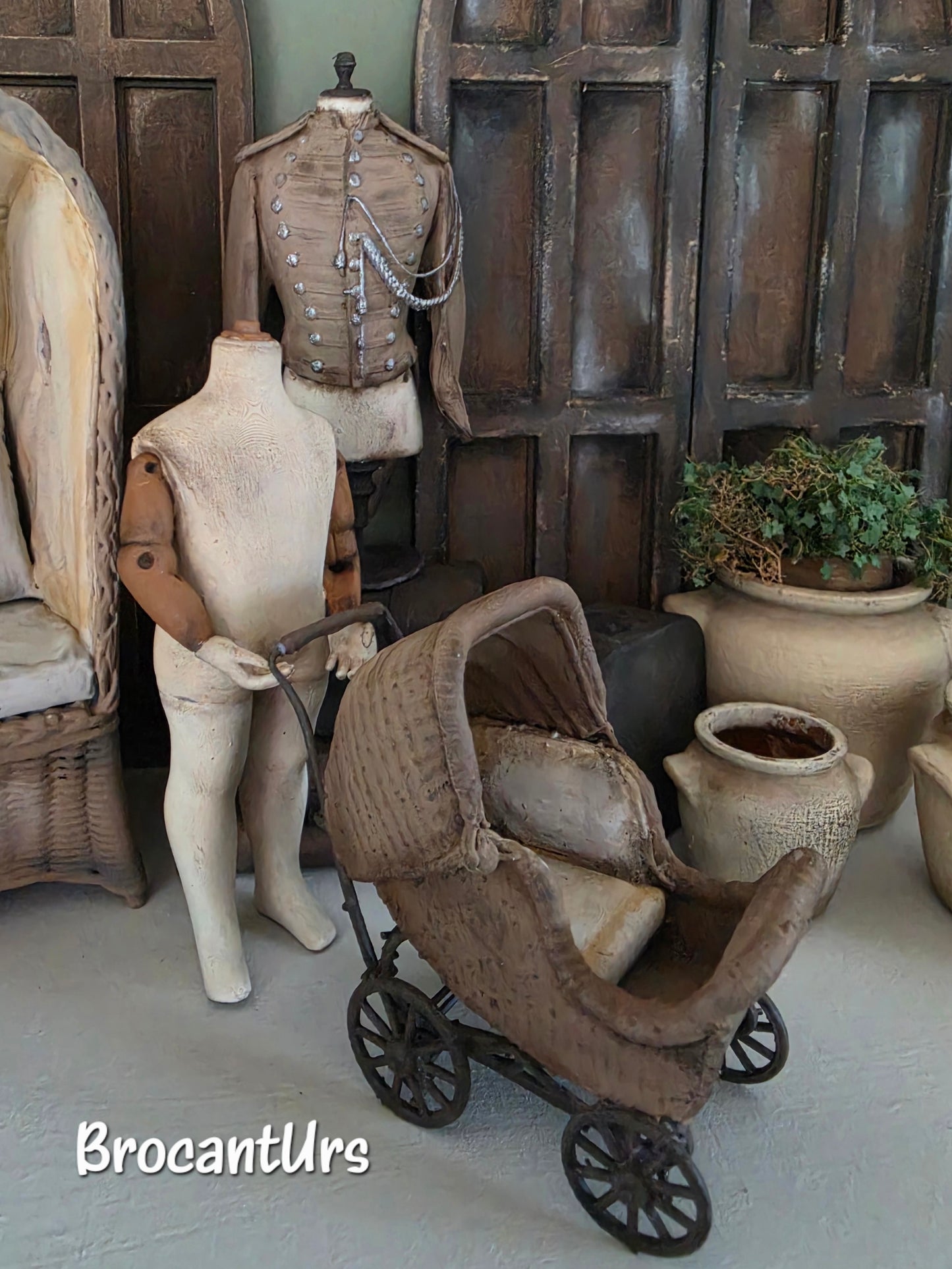 Miniatuur Napoleon Paspopje met Armen – Schaal 1:12 – Klassieke Franse Atelier Decoratie
