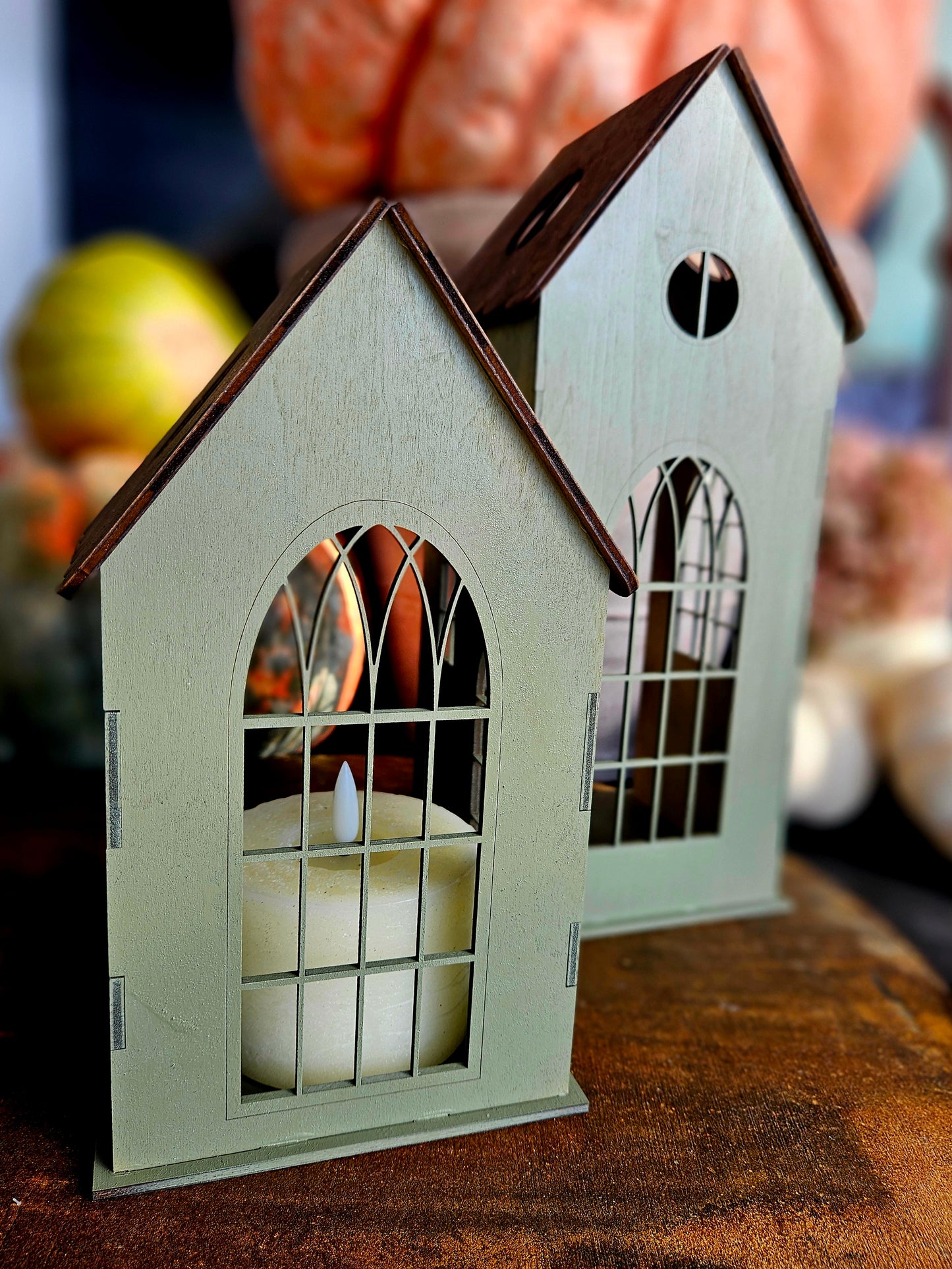 Deco huisje groen gotisch