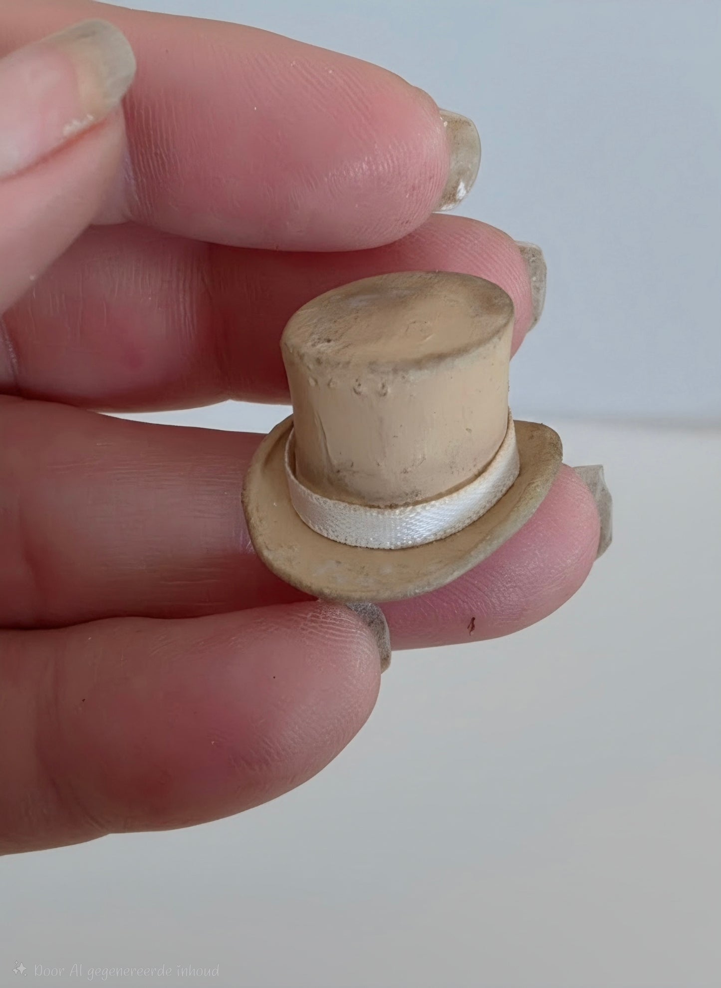 Miniatuur Elegant Hoedje – Victoriaanse Brocante Charme