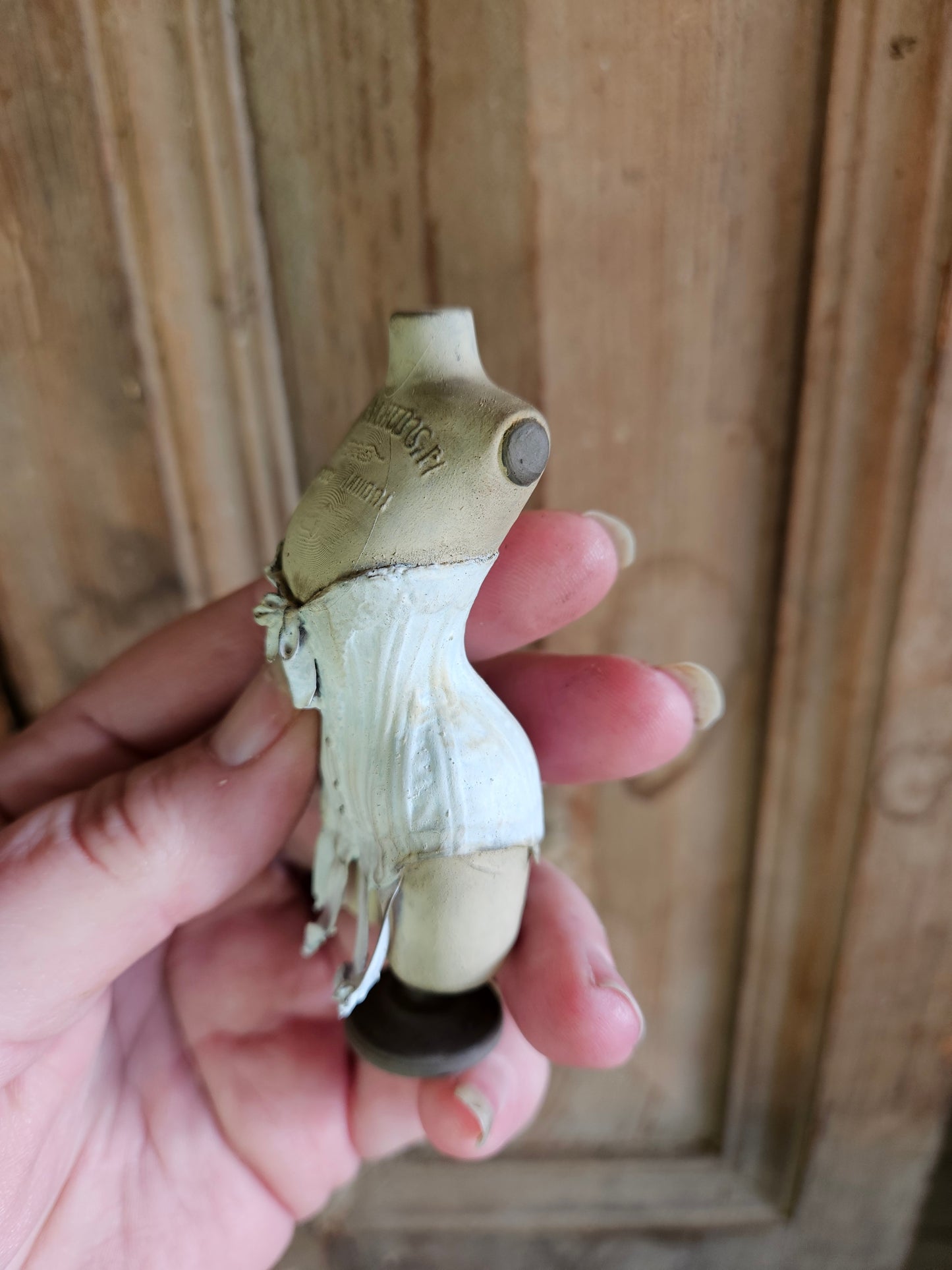 Handbeschilderde Miniatuur Corsetbuste met Corset – Schaal 1:12 – Unieke Franse Atelier Decoratie, poppenhuis, diorama