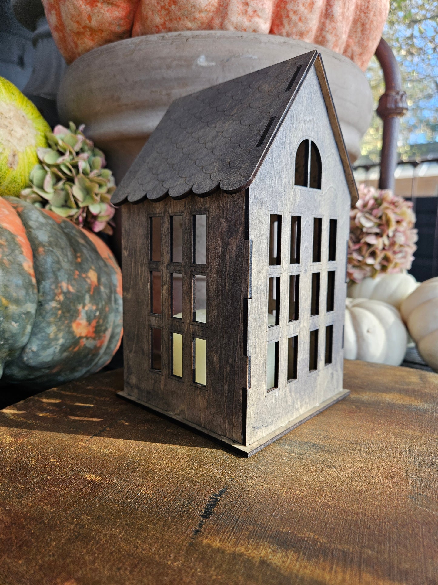 Deco Huisje houtlook