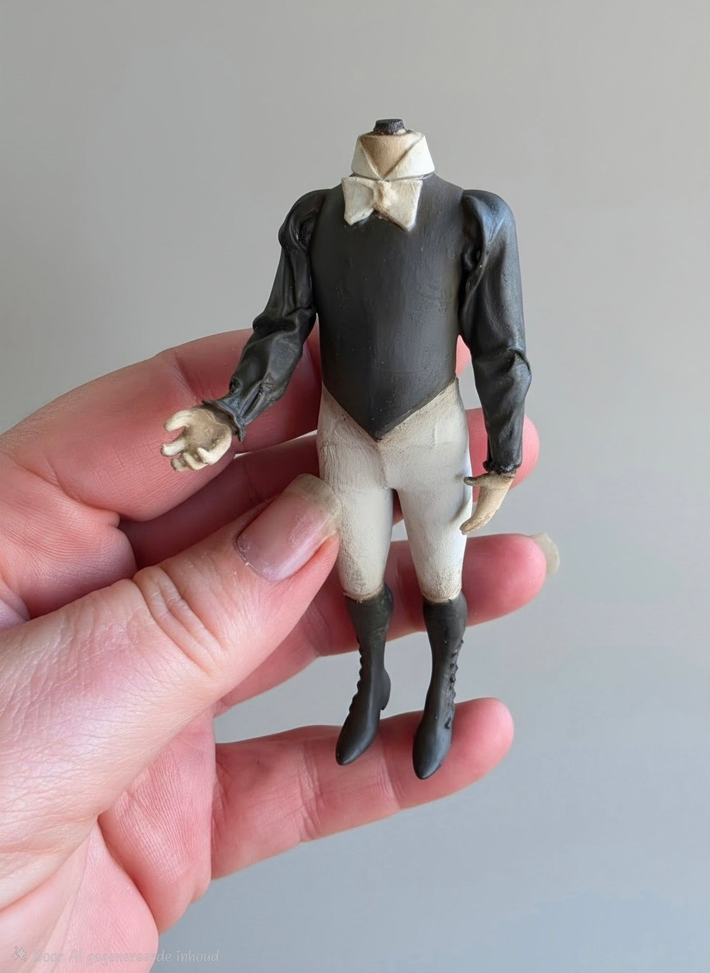 Miniatuur Napoleonpopje met Strikje – Franse Brocante Elegantie