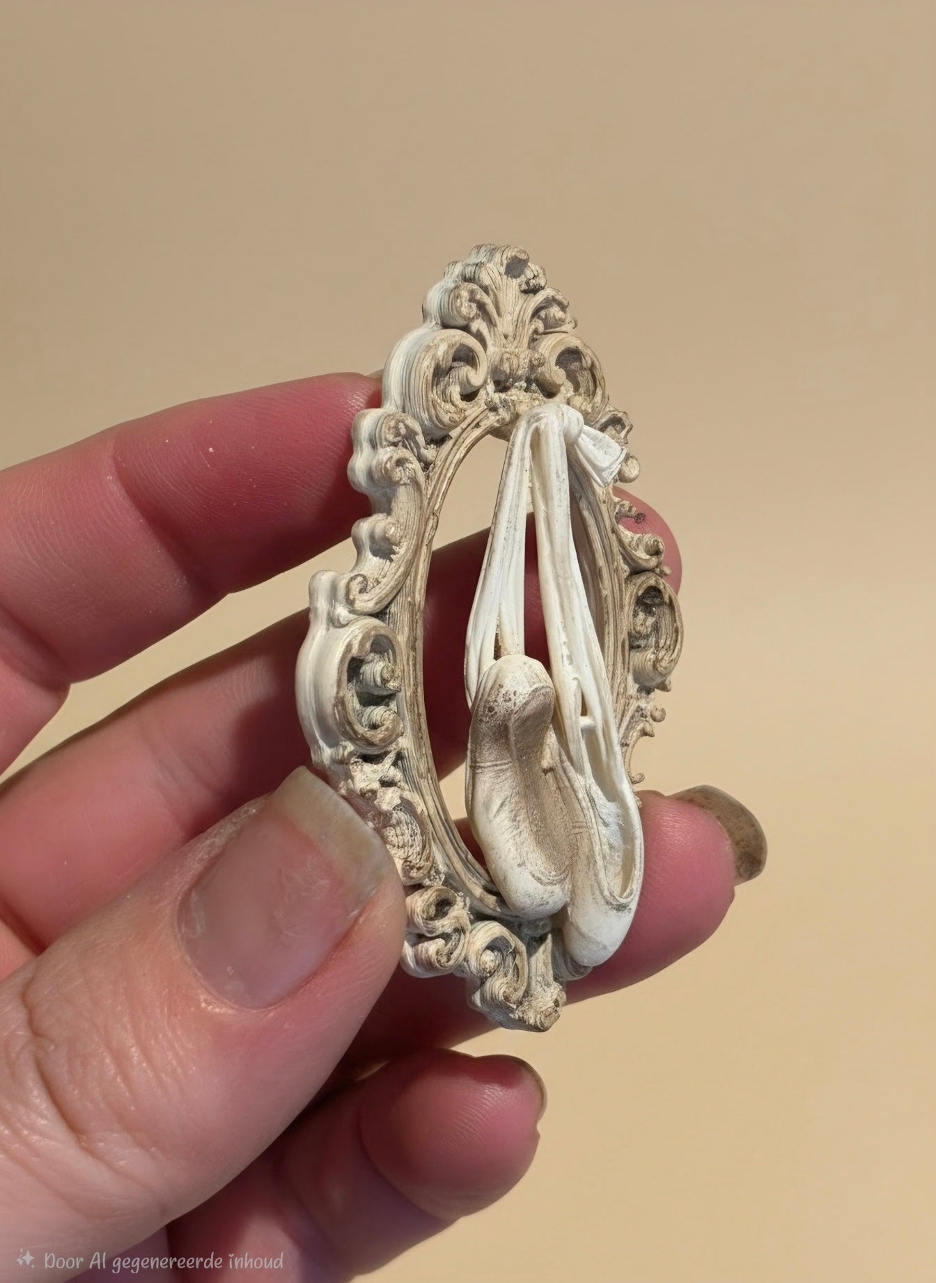 Miniatuur ovale Lijst met Balletspitzen – Romantische Balletdecoratie
