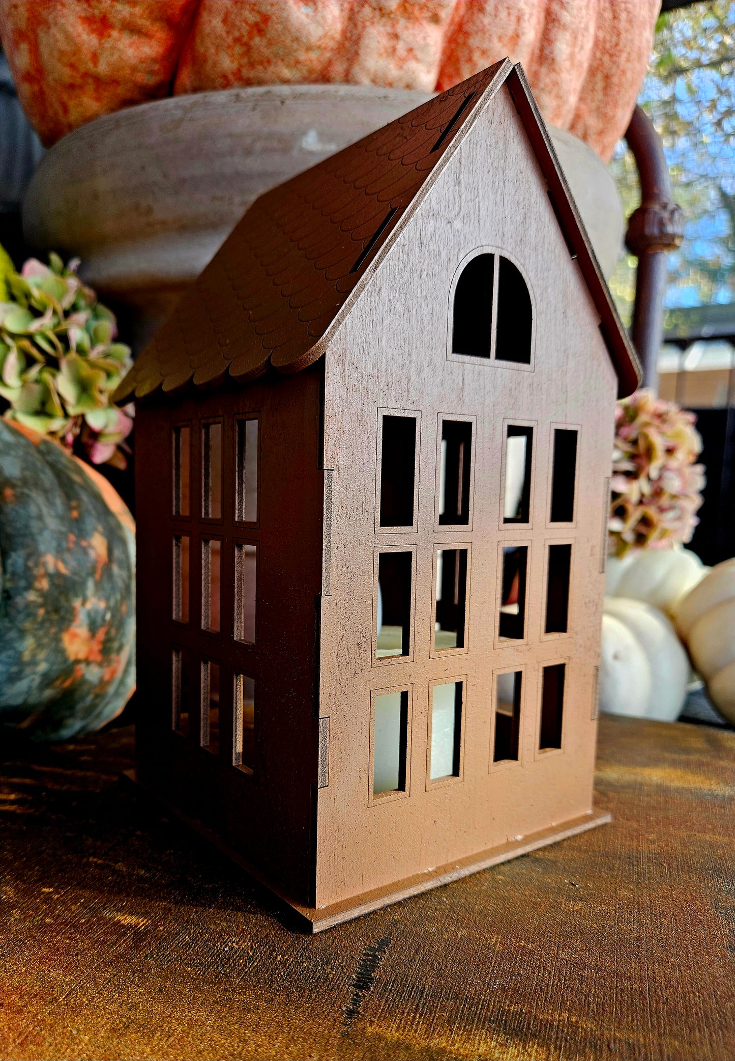 Deco huisje roest kleur