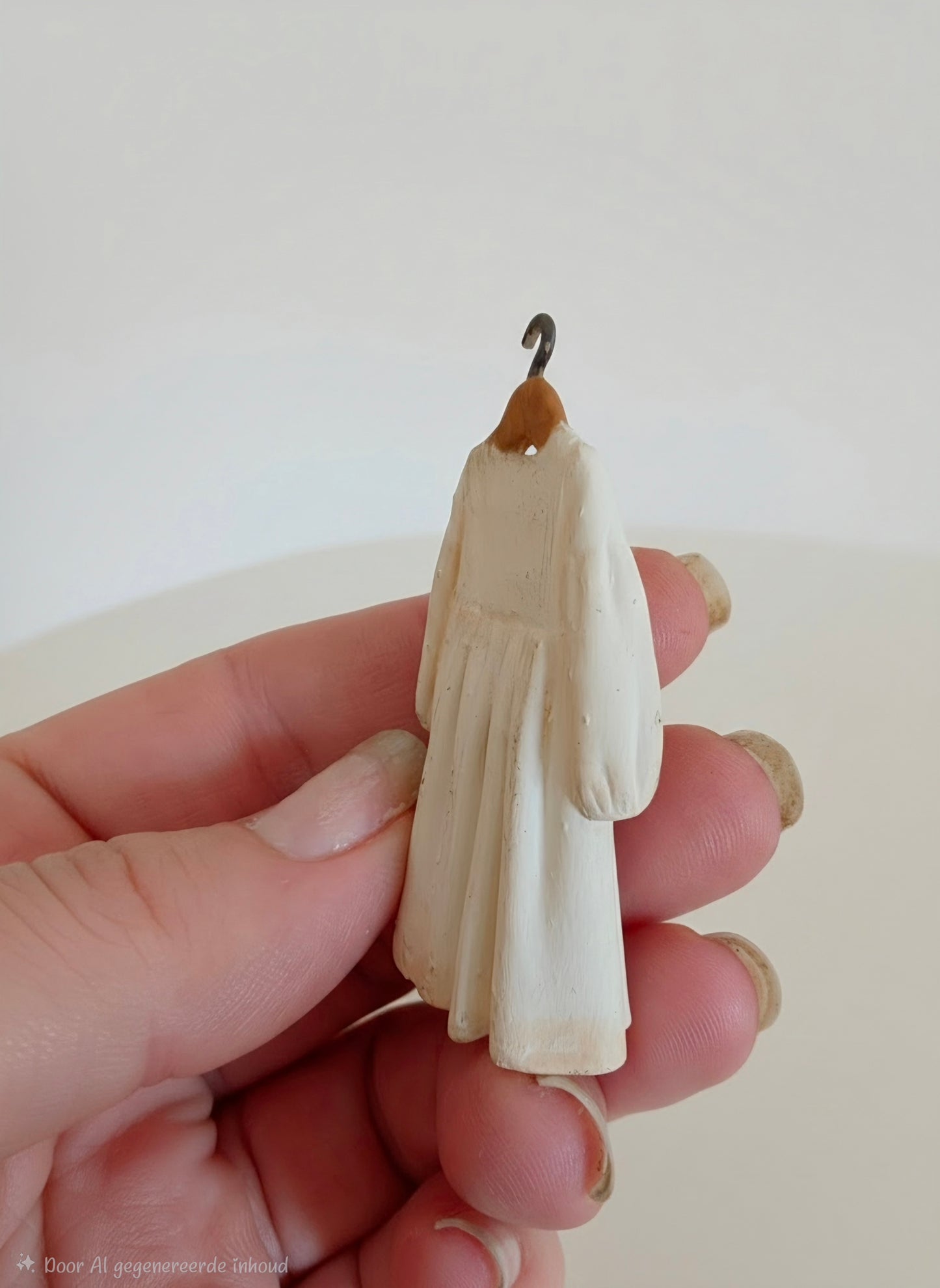 Miniatuur Victoriaans Jurkje op Hanger – Romantische Brocante Elegantie