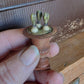 Miniatuur Hyacint in roest vaas, schaal 1 op 12, poppenhuis, diorama