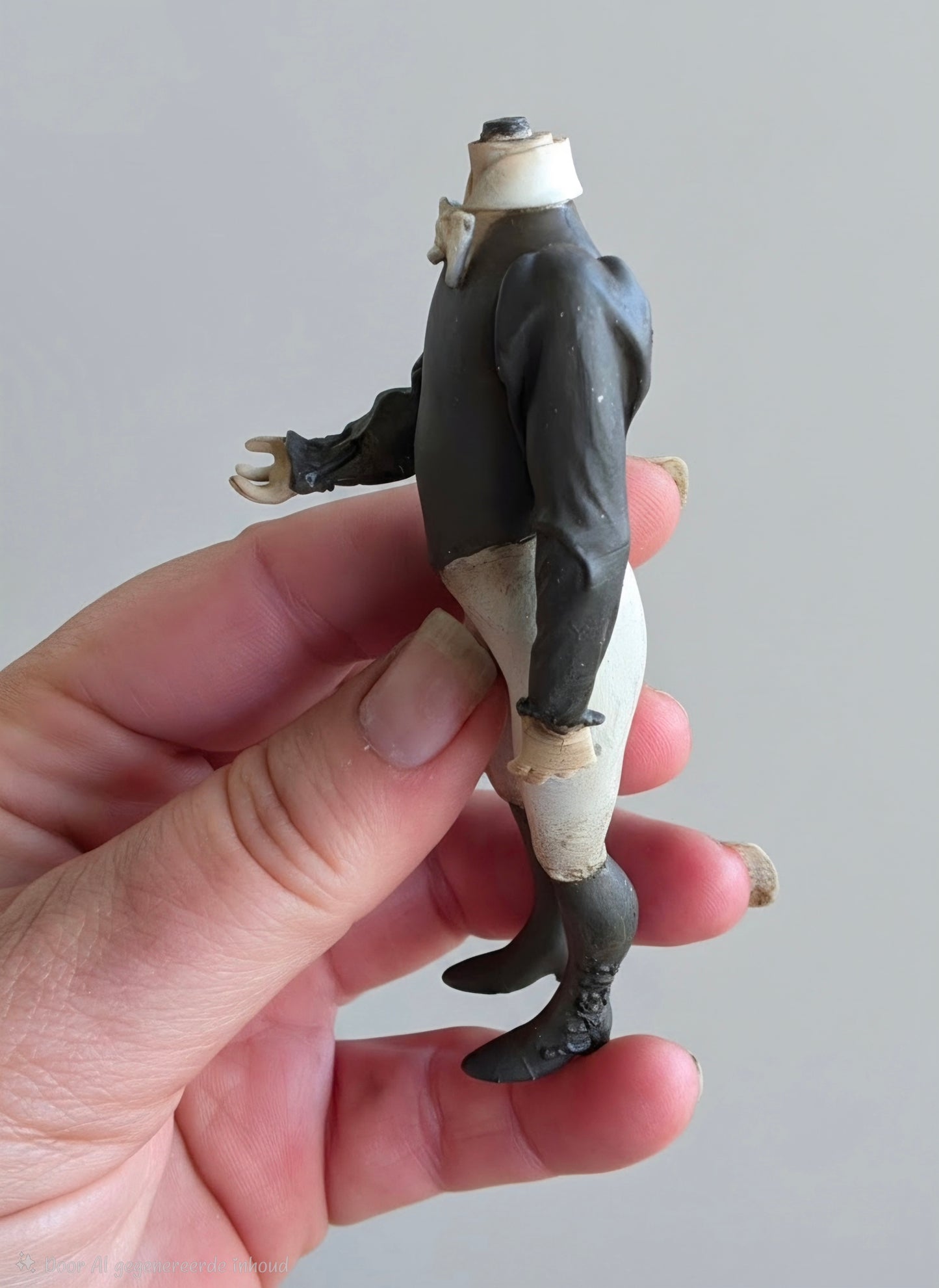 Miniatuur Napoleonpopje met Strikje – Franse Brocante Elegantie