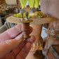 Miniatuur Hyacint in roest vaas, schaal 1 op 12, poppenhuis, diorama