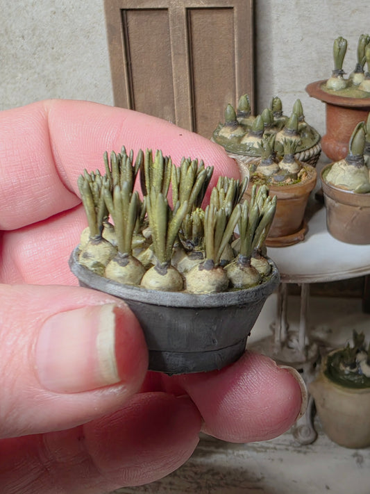 Miniatuur blauwe druifjes in schaal, schaal 1 op 12, poppenhuis, diorama