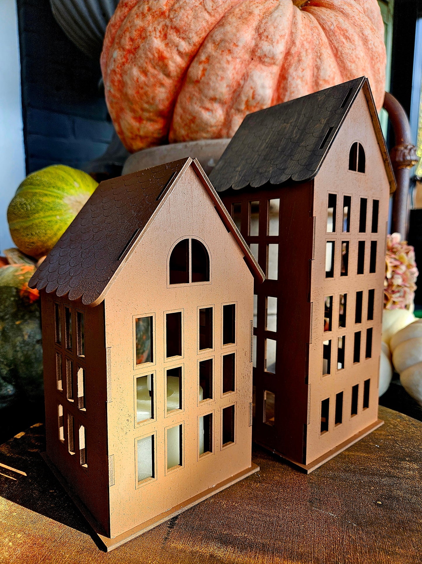 Deco huisje roest kleur