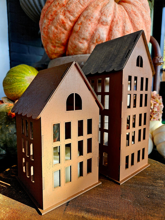 Deco huisje roest kleur