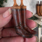 Miniatuur Vintage Paardrijlaarzen – Handgemaakt in Brocante Stijl 1:12