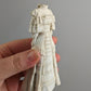 Miniatuur antieke kanten jurk op paspop schaal 1 12 poppenhuis accessoire vintage mode diorama