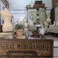 Miniatuur Vintage Reclamebord "General Store" Brocante Stijl 1:12