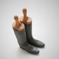 Miniatuur victoriaanse laarzen met houten houders (Schaal 1:12) Poppenhuis Accessoire/Diorama